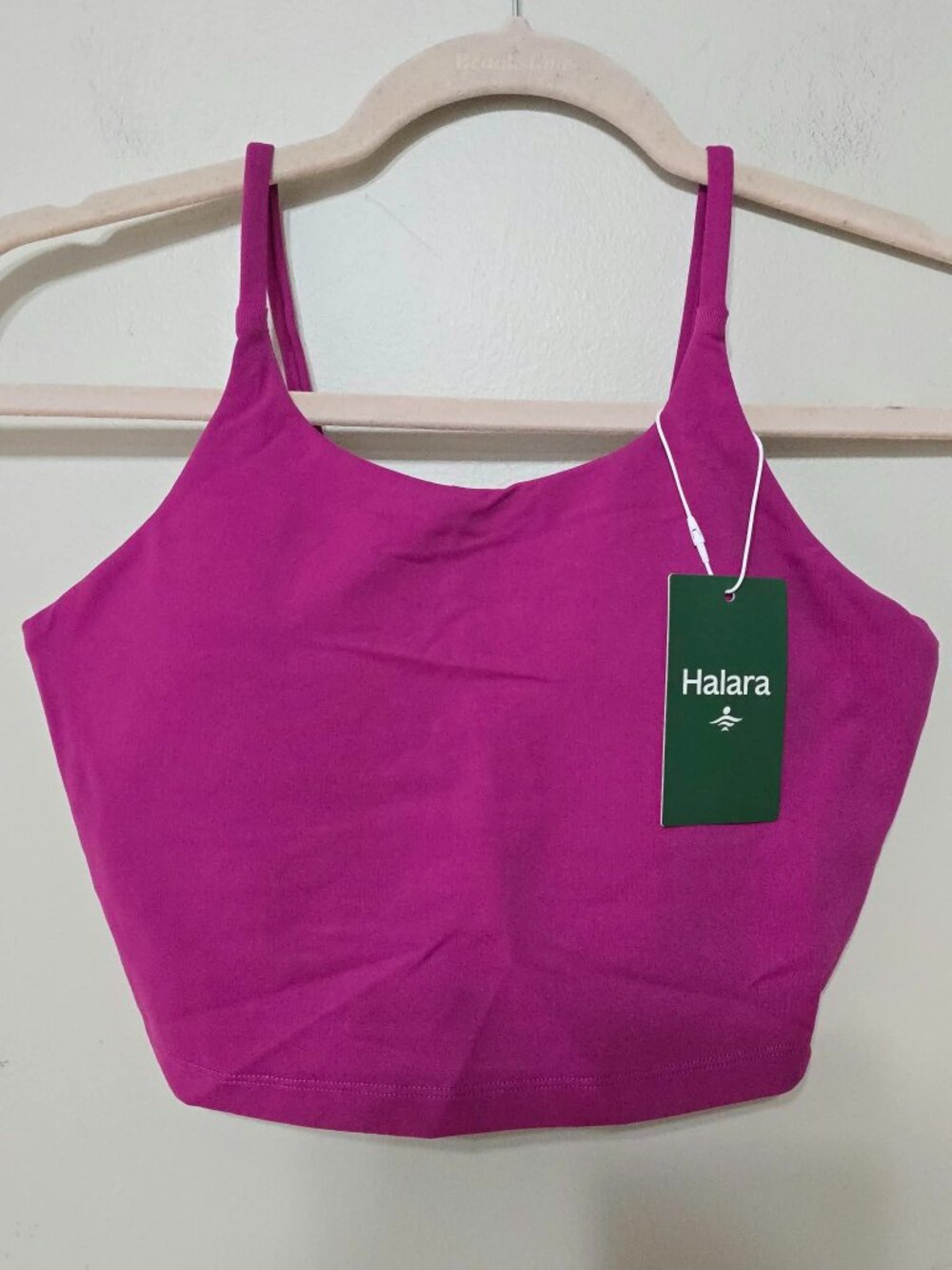 Halara Magenta Cropped Tank Top, Size Small, NWT